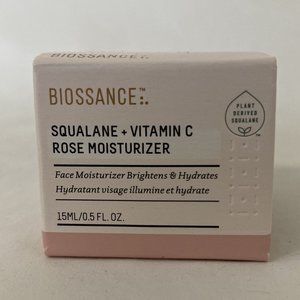 Biossance SQUALANE + VITAMIN C ROSE MOISTURIZER 0.5oz/15ml NIB